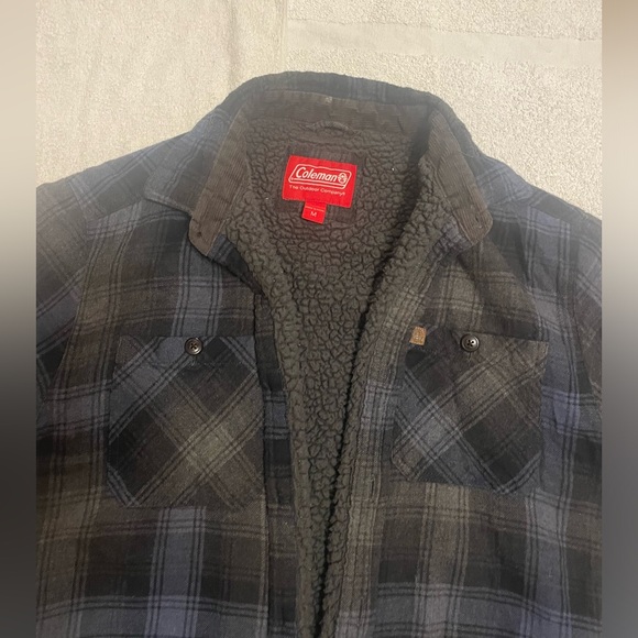 Coleman Plaid Flannel Sherpa Fleece-Lined Button Up Jacket - Picture 4 of 9